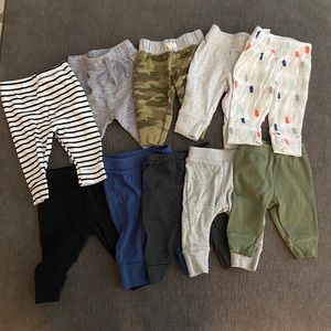 Bundle of 10 baby pants - size 3 months